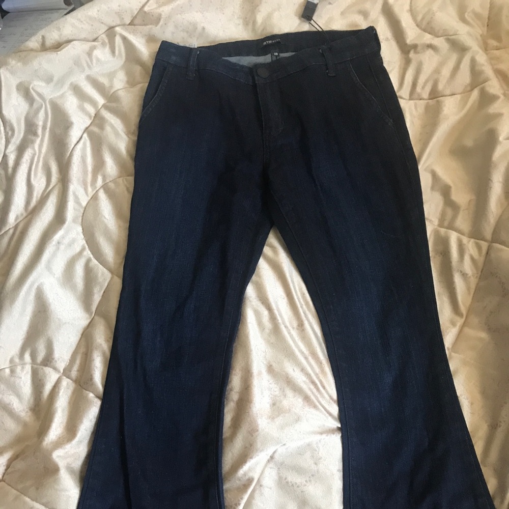 Flare leg dark wash jeans